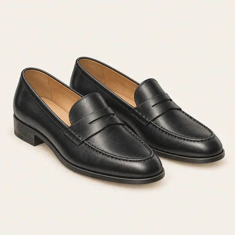 Eigene Stilvorschau: Schwarze Pennyloafer