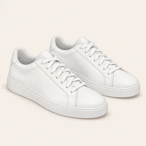 Eigene Stilvorschau: Weiße Lowtop-Sneaker