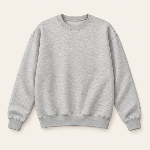 Eigene Stilvorschau: Hellgraues Rundhals-Sweatshirt