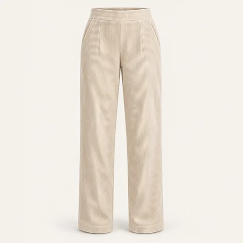 Eigene Stilvorschau: Gerade Cordhose in Malted Beige