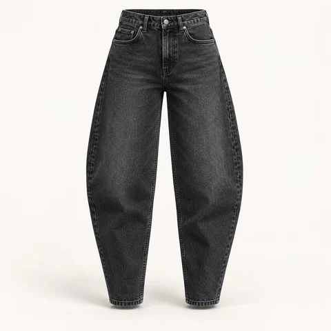 Eigene Stilvorschau: Schwarze Barrel-Jeans VMBILLIE