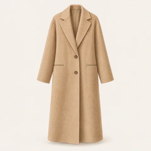 Eigene Stilvorschau: shownicer langer Mantel in hellem Camel