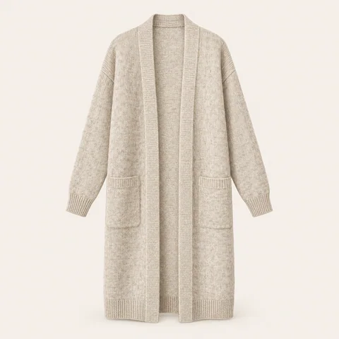 Eigene Stilvorschau: Langer offener Cardigan VIRIL