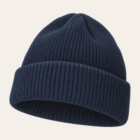 Eigene Stilvorschau: Marineblaue Beanie mit Isolierfutter