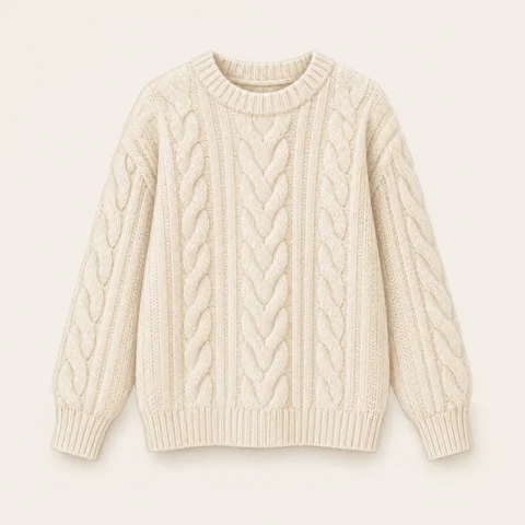 Eigene Stilvorschau: Pullover mit Zopfstruktur